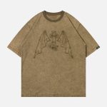 Applique-Embroidery-Devil-Element-Washed-Tee-Streetwear-Fashion