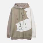 Cat-Contrasting-Panel-Hoodie-Streetwear-Fashion