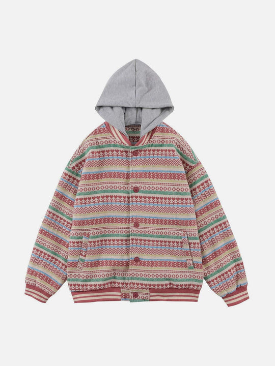 Colorful Knit Hoodie