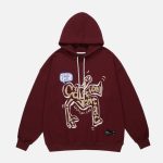 Deformation-Of-Letters-Print-Hoodie-Streetwear-Fashion