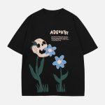 Flowers-Print-Tee-Streetwear-Fashion