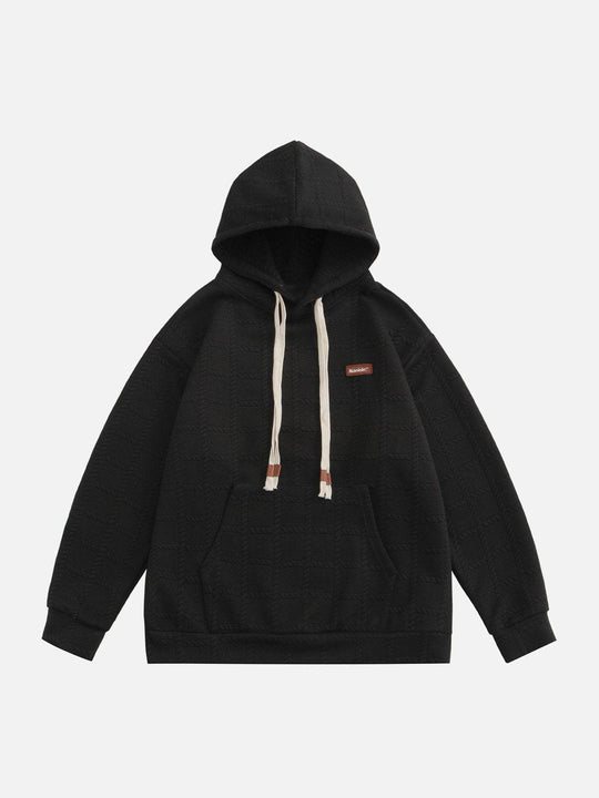 Labeled Drawstring Hoodie
