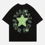 Star-Flame-Print-Tee-Streetwear-Fashion