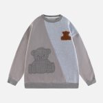 Bear-Embroidery-Patchwork-Sweatshirt-Streetwear-Fashion