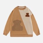 Bear-Embroidery-Patchwork-Sweatshirt-Streetwear-Fashion