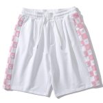 Bear-Heart-Print-Checkerboard-Shorts-Streetwear-Fashion