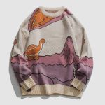 Cartoon-Little-Dinosaur-Knit-Sweater-Streetwear-Fashion