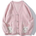 Cartoon-Rabbit-Embroidered-Cardigan-Streetwear-Fashion-3