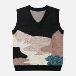 Color-Block-Jacquard-Sweater-Vest-Streetwear-Fashion-3