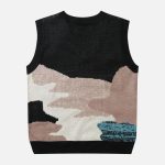 Color-Block-Jacquard-Sweater-Vest-Streetwear-Fashion-3