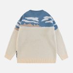 Colorblock-Cow-Jacquard-Sweater-Streetwear-Fashion