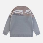 Colorblock-Cow-Jacquard-Sweater-Streetwear-Fashion