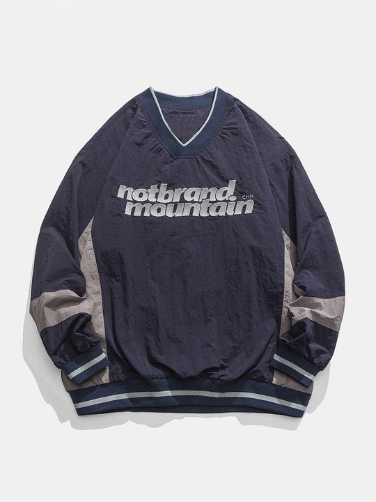 Embroidered Letters Waterproof Sweatshirt