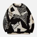 Fake-Two-Flocking-Patchwork-Sweater-Streetwear-Fashion