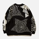 Fake-Two-Flocking-Patchwork-Sweater-Streetwear-Fashion