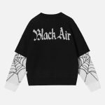 Fake-Two-Spider-Web-Jacquard-Sweater-Streetwear-Fashion