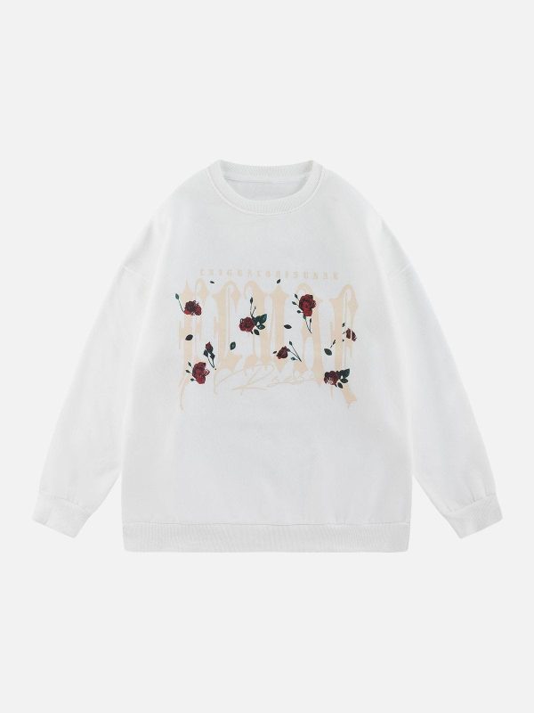 Floral Print Sweatshirt