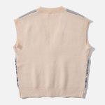 Hand-In-Hand-Pattern-Knit-Sweater-Vest-Streetwear-Fashion