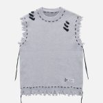 Hole-Raw-Edge-Sweater-Vest-Streetwear-Fashion-3