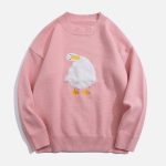 How-are-you-Duck-Knit-Sweater-Streetwear-Fashion-3