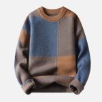 Irregular-Contrast-Color-Plaid-Knit-Sweater-Streetwear-Fashion-4