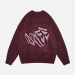 Letter-Deformation-Love-Sweater-Streetwear-Fashion