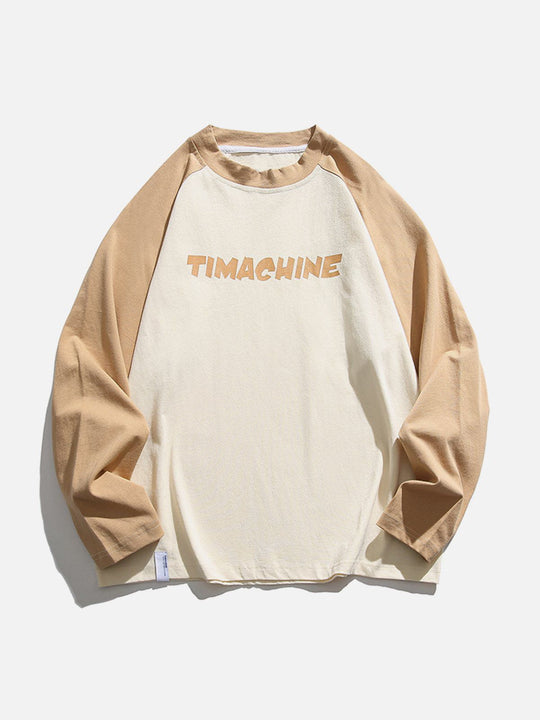 Letter Print Clash Sweatshirt