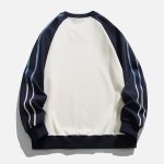 Letter-Print-Panel-Side-Stripe-Sweatshirt-Streetwear-Fashion-2