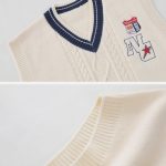 Lettered-Star-Embroidery-Sweater-Vest-Streetwear-Fashion