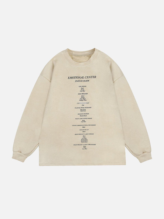 Minimalist Printed Suede Sweatshirt