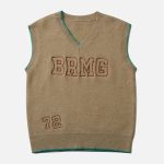 Noraful-Simple-Embroidered-Letters-Sweater-Vest-Streetwear-Fashion-3