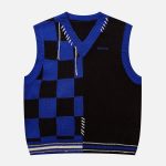 Patchwork-Plaid-Sweater-Vest-Streetwear-Fashion