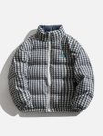 Plaid-Labeling-Winter-Coat-Streetwear-Fashion