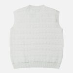 Solid-Woven-Stripe-Sweater-Vest-Streetwear-Fashion