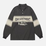 Spliced-Letters-Polo-Collar-Sweatshirt-Streetwear-Fashion