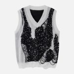 Tangle-Color-Mixing-Knit-Sweater-Vest-Streetwear-Fashion-2