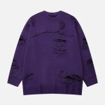 Teenage-Embroidery-Torn-Sweater-Streetwear-Fashion