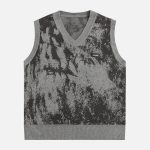 Tie-Dye-Jacquard-Sweater-Vest-Streetwear-Fashion