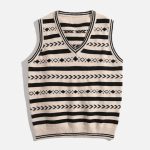 Vintage-Clashing-Embroidery-Sweater-Vest-Streetwear-Fashion